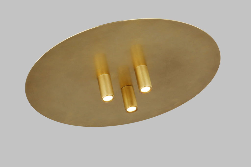 Ponte 16 Flush Mount 16 Natural Brass LED 90 CRI 3000K 120V