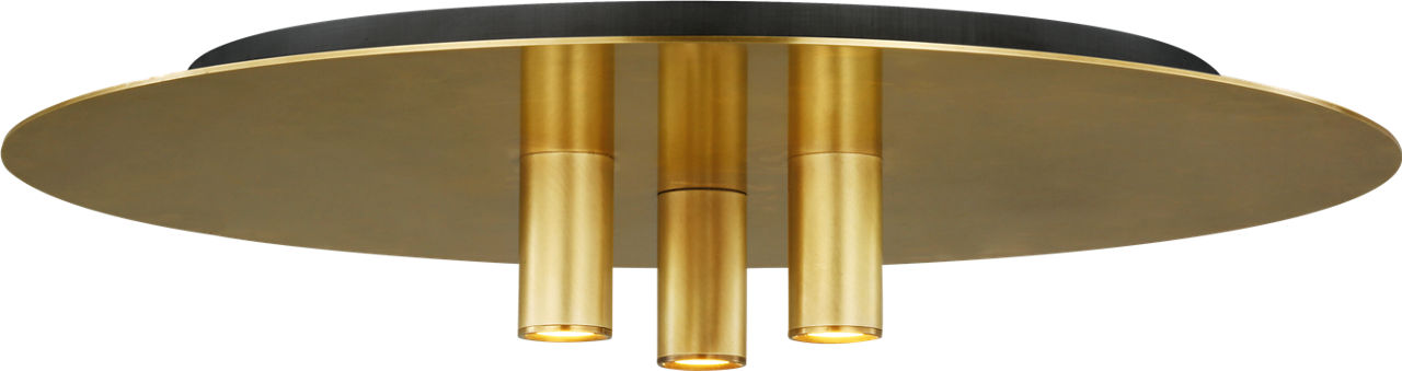 Ponte 16 Flush Mount 16 Natural Brass LED 90 CRI 3000K 120V