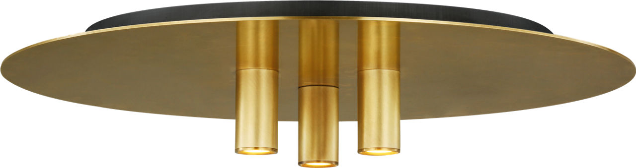 Ponte 16 Flush Mount 16 Natural Brass LED 90 CRI 3000K 120V