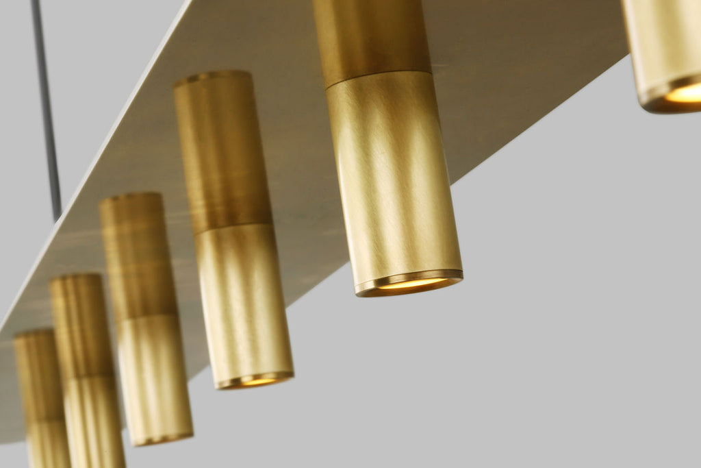 Ponte 50 Linear Suspension Natural Brass 3000K 90 CRI integrated led 90 cri 3000k 277v