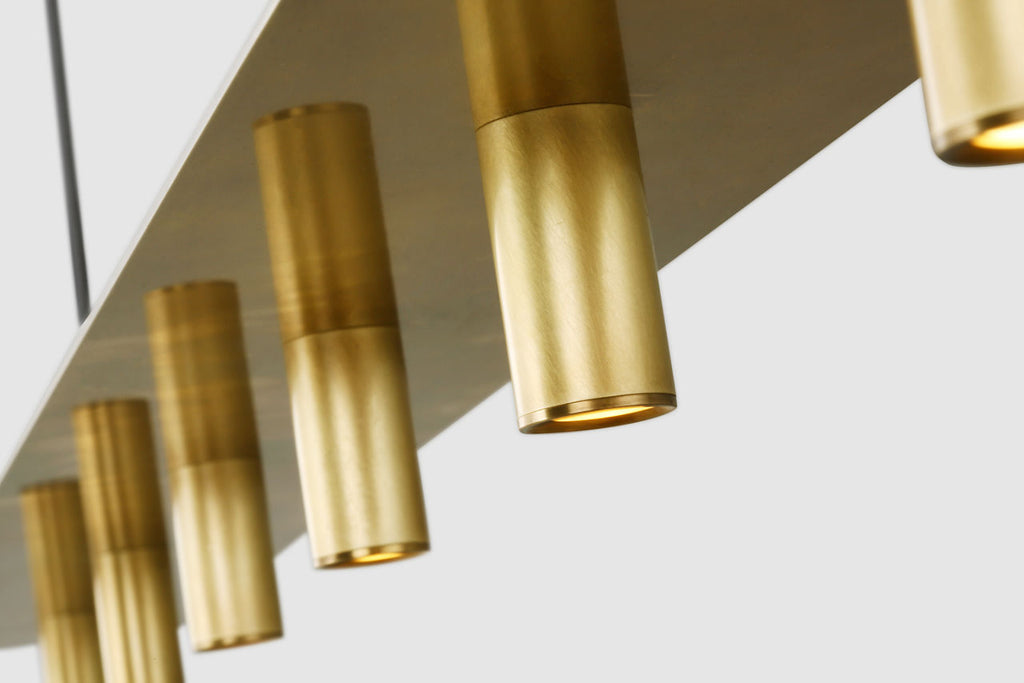 Ponte 50 Linear Suspension Natural Brass 3000K 90 CRI integrated led 90 cri 3000k 277v