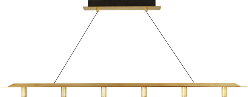 Ponte 50 Linear Suspension Natural Brass 3000K 90 CRI integrated led 90 cri 3000k 277v