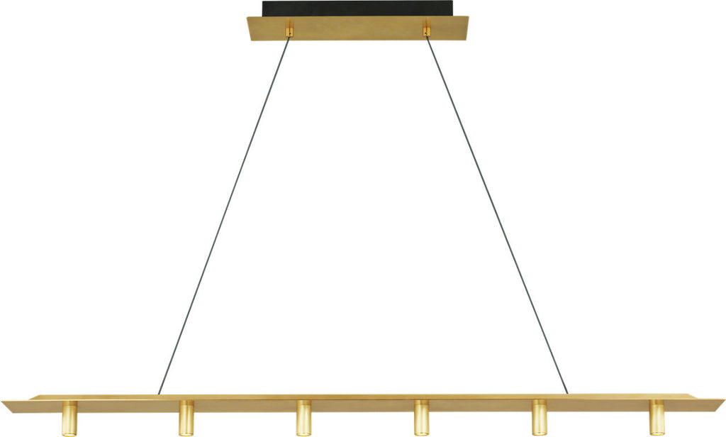 Ponte 50 Linear Suspension Natural Brass 3000K 90 CRI integrated led 90 cri 3000k 277v