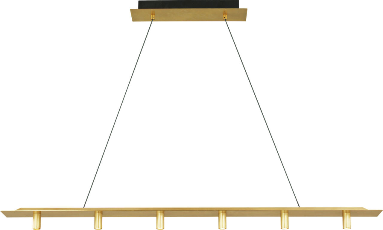 Ponte 50 Linear Suspension Natural Brass 3000K 90 CRI integrated led 90 cri 3000k 277v