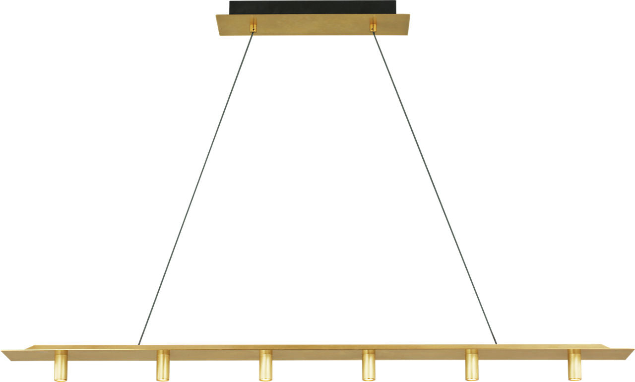 Ponte 50 Linear Suspension Natural Brass 3000K 90 CRI integrated led 90 cri 3000k 277v
