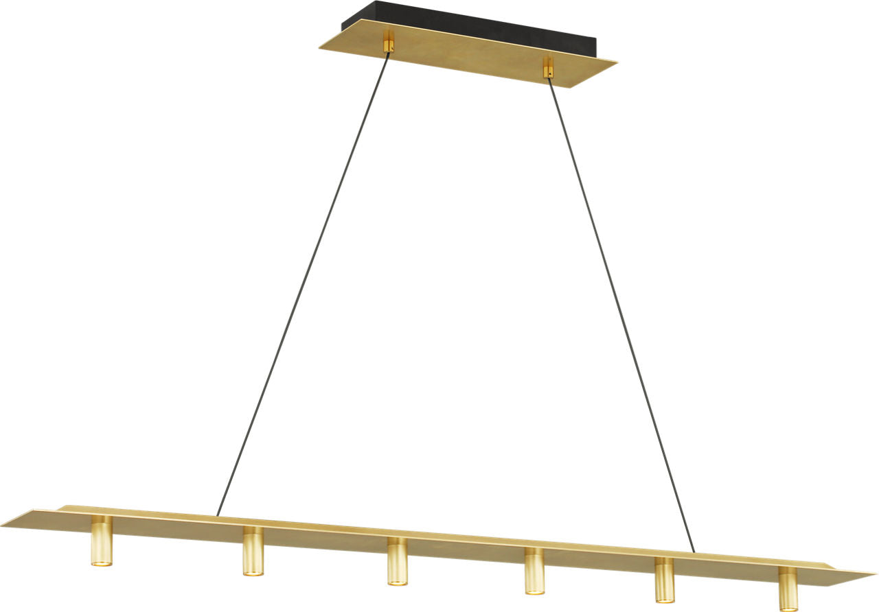 Ponte 50 Linear Suspension Natural Brass 3000K 90 CRI integrated led 90 cri 3000k 120v