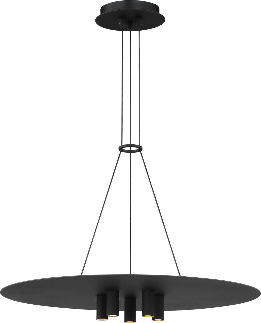 Ponte 22 Pendant Nightshade Black 3000K 90 CRI integrated led 90 cri 3000k 277v