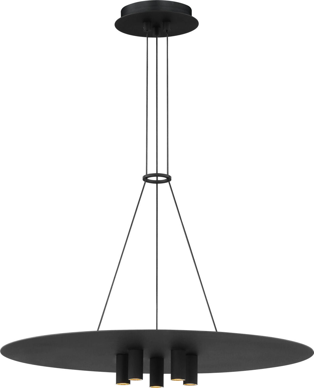 Ponte 22 Pendant Nightshade Black 3000K 90 CRI integrated led 90 cri 3000k 277v