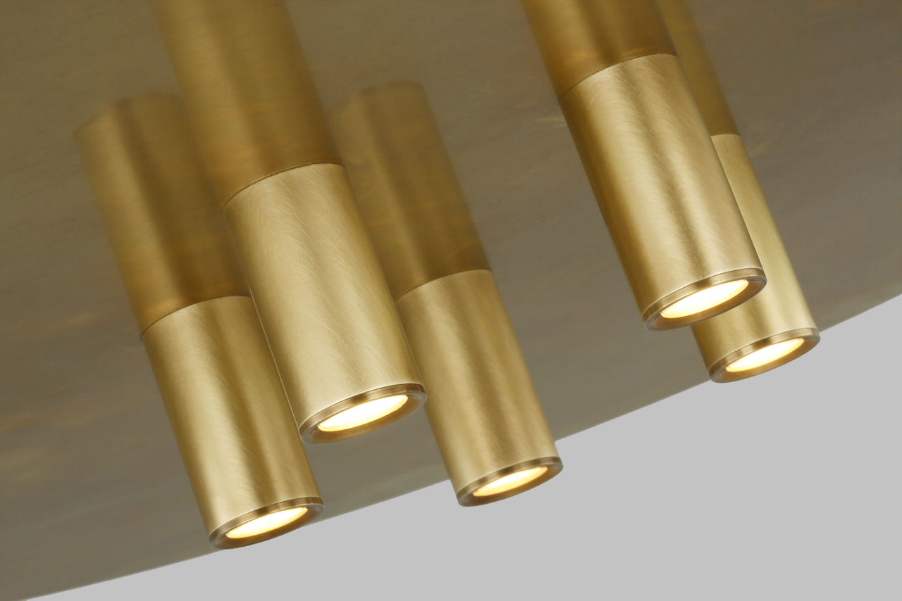 Ponte 22 Pendant Natural Brass 3000K 90 CRI integrated led 90 cri 3000k 120v