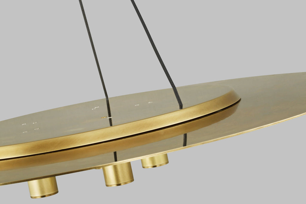 Ponte 22 Pendant Natural Brass 3000K 90 CRI integrated led 90 cri 3000k 120v