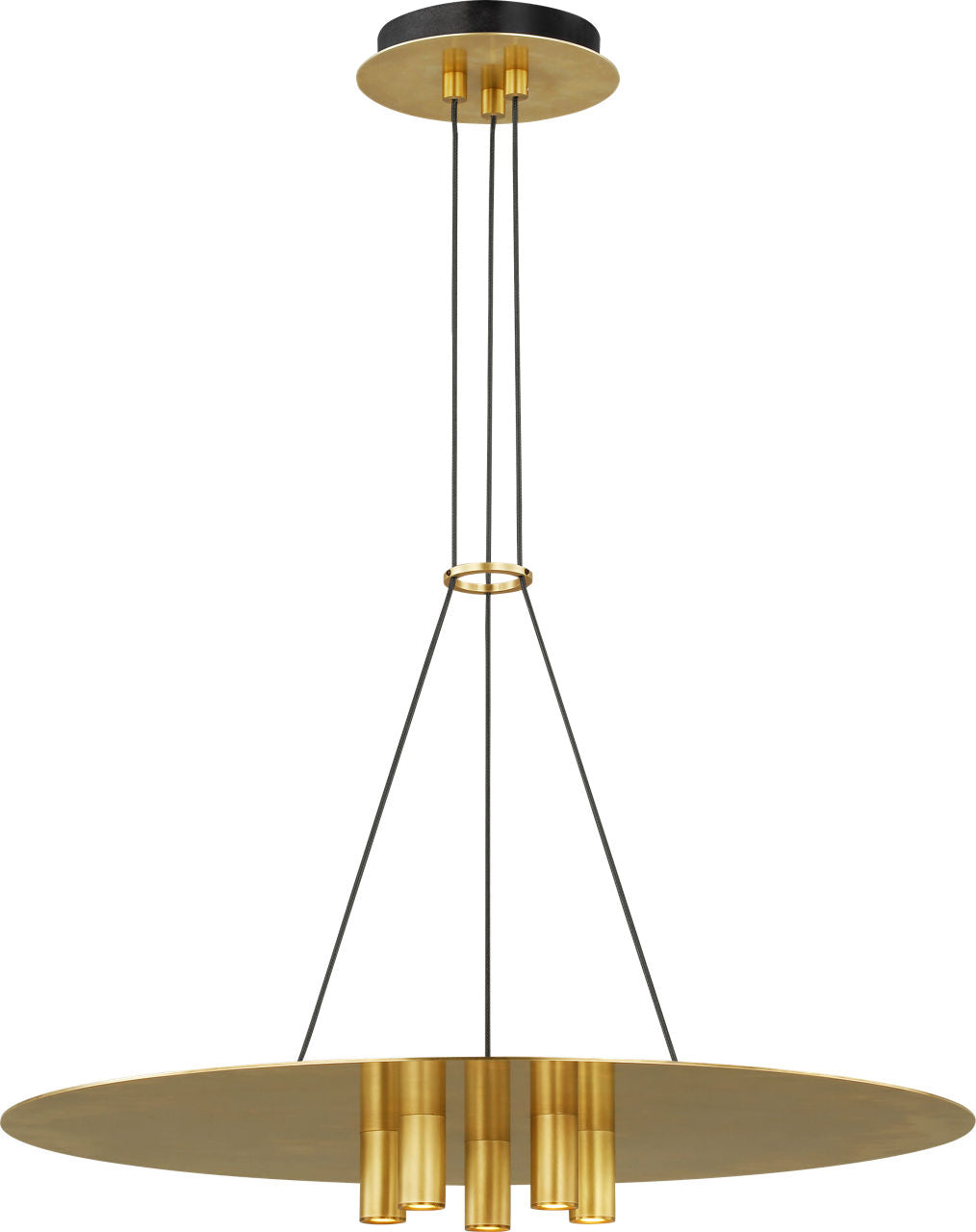 Ponte 22 Pendant Natural Brass 3000K 90 CRI integrated led 90 cri 3000k 120v