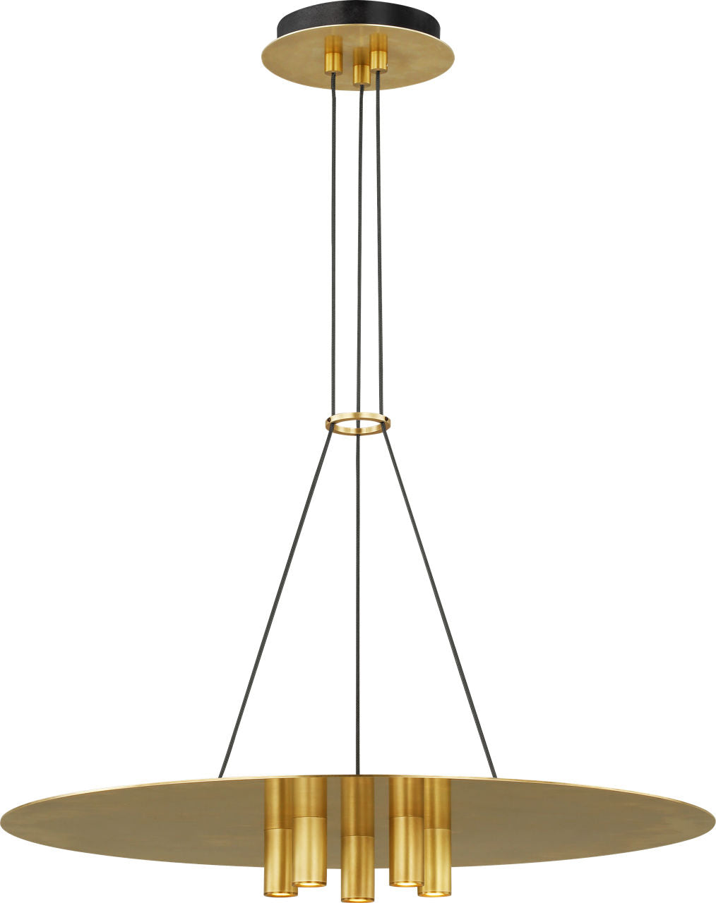 Ponte 22 Pendant Natural Brass 3000K 90 CRI integrated led 90 cri 3000k 120v