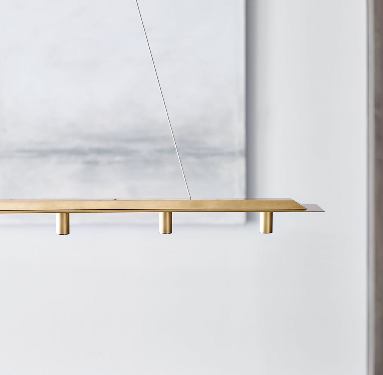 Ponte 50 Linear Suspension Natural Brass 3000K 90 CRI integrated led 90 cri 3000k 120v