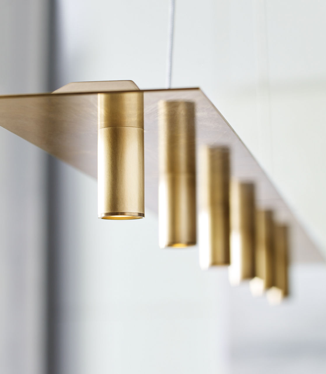 Ponte 50 Linear Suspension Natural Brass 3000K 90 CRI integrated led 90 cri 3000k 277v