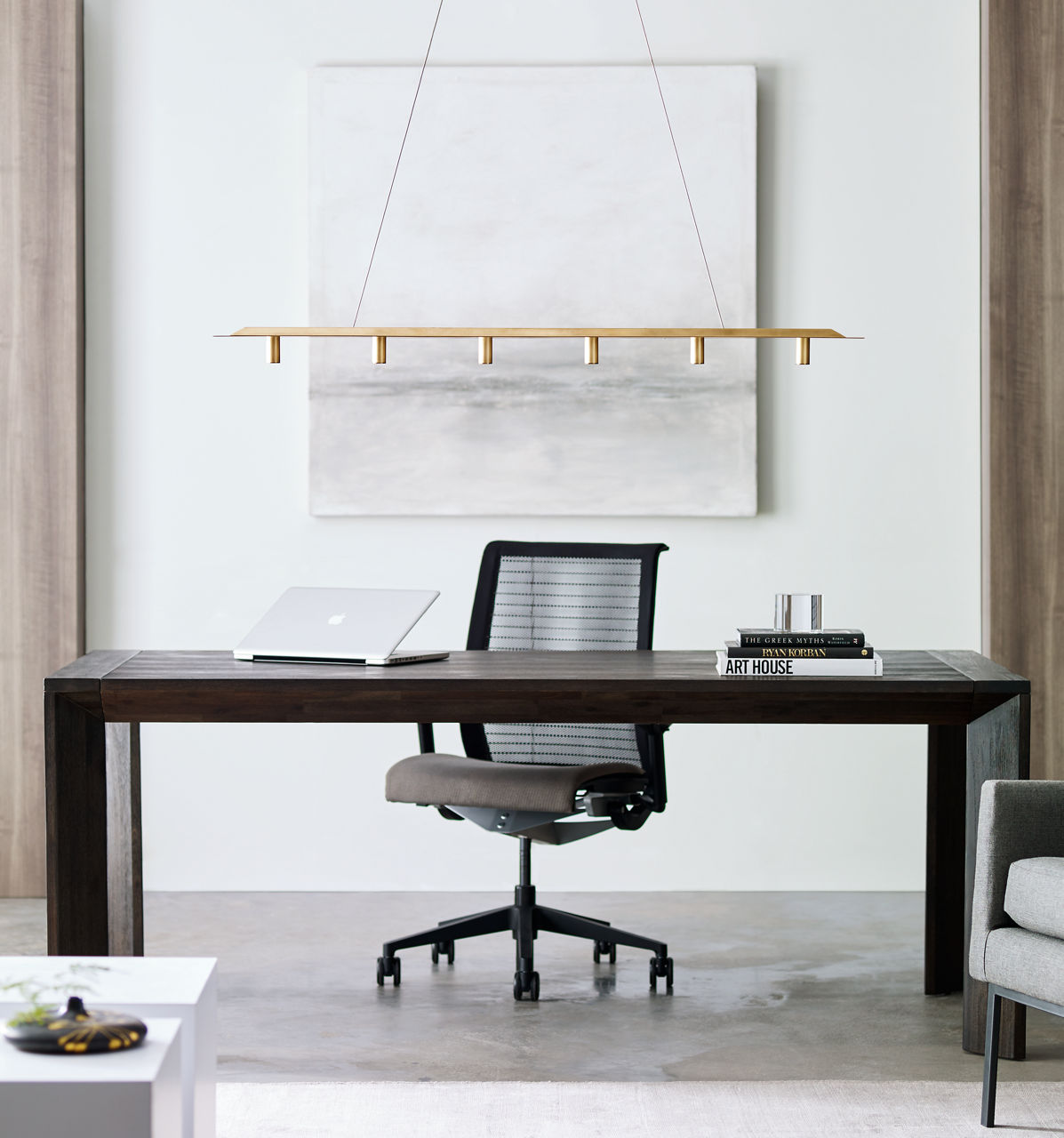 Ponte 50 Linear Suspension Natural Brass 3000K 90 CRI integrated led 90 cri 3000k 277v
