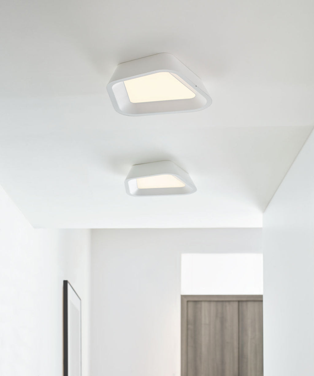 Rhonan Flush Mount matte White / White LED 3000K 90 CRI90 cri 3000k 120v