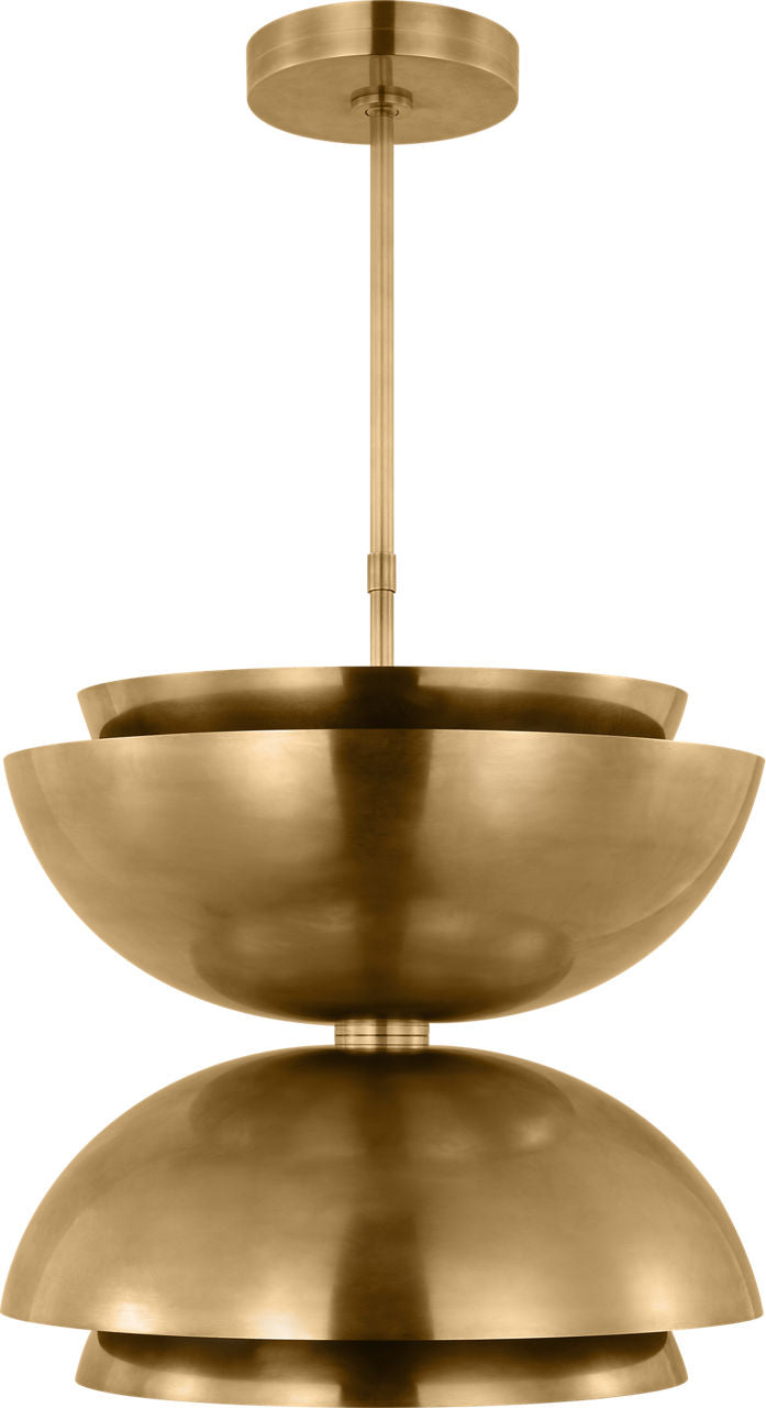 Shanti Large Double Pendant Natural Brass 2700K 90 CRI