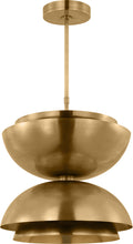 Shanti Large Double Pendant Natural Brass 2700K 90 CRI