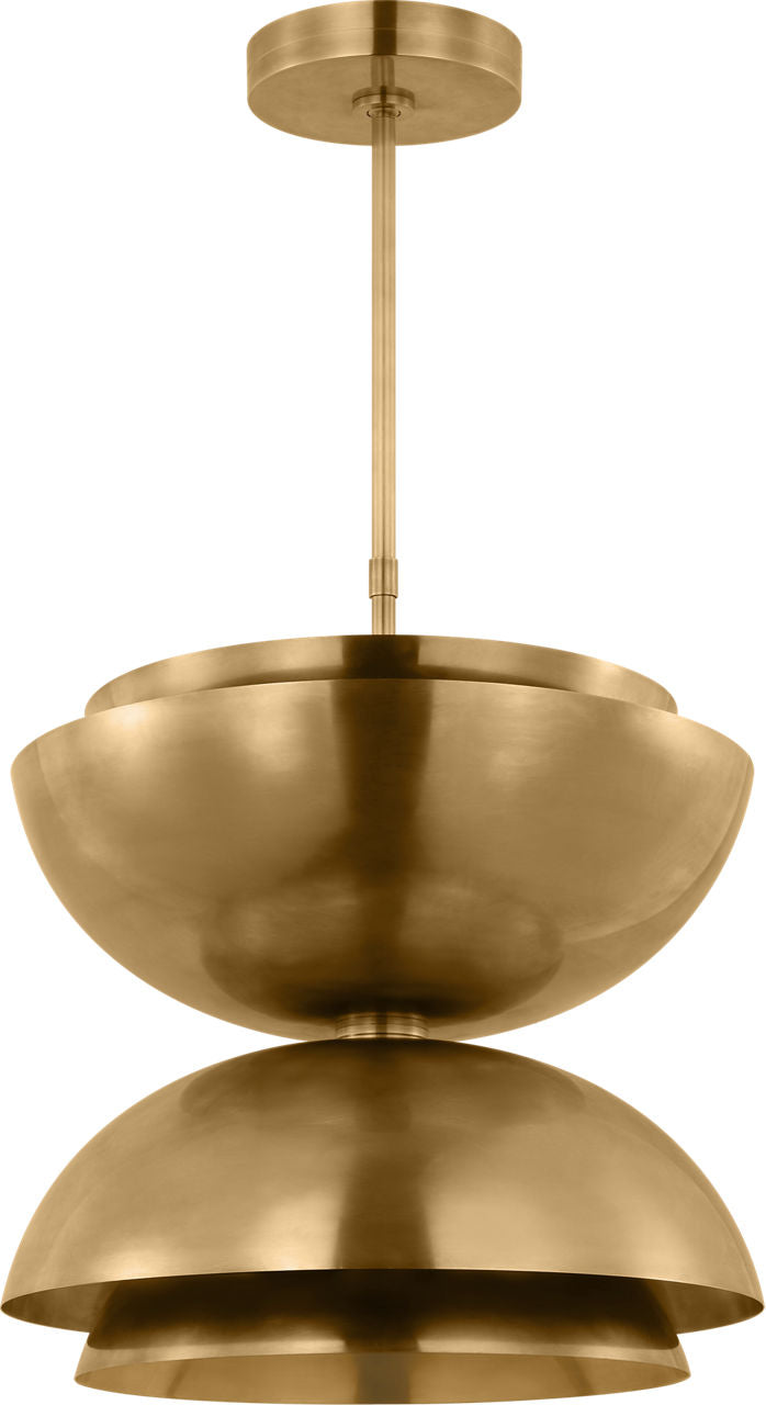 Shanti Large Double Pendant Natural Brass 2700K 90 CRI