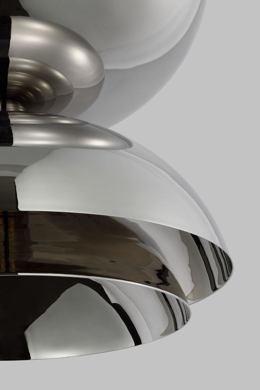 Shanti Large Double Pendant polished nickel 2700K 90 CRI