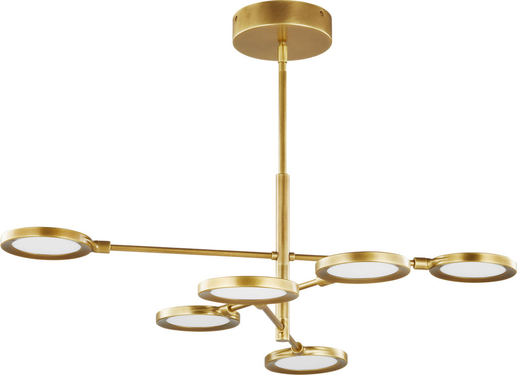 Spectica 6 Chandelier Acrylic plated brass LED 3000K 90 CRI90 cri 3000k 120v