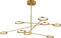 Spectica 8 Chandelier Acrylic Plated Brass LED 90 CRI 3000K 277V