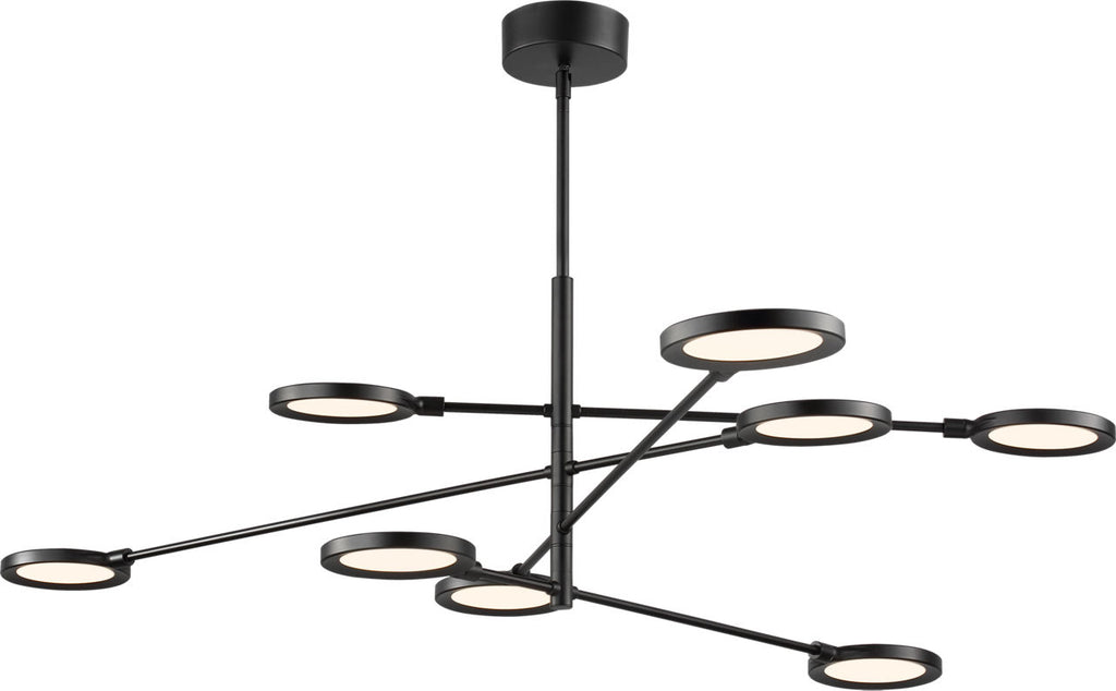 Spectica 8 Chandelier Acrylic Matte Black 3000K 90 CRI LED 3000k 120v