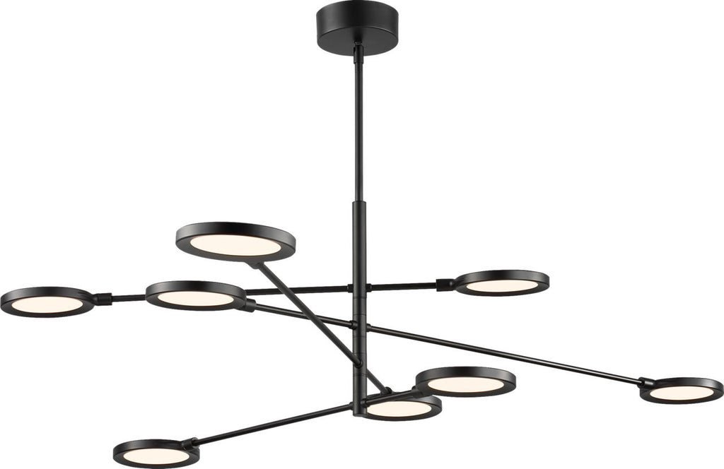 Spectica 8 Chandelier Acrylic Matte Black 3000K 90 CRI LED 3000k 120v
