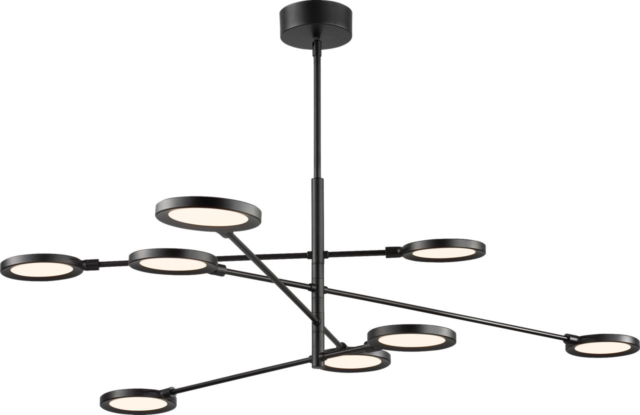 Spectica 8 Chandelier Acrylic Matte Black 3000K 90 CRI LED 3000k 120v