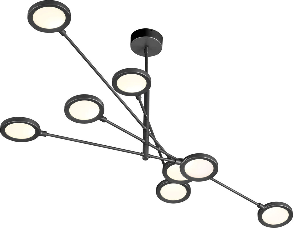 Spectica 8 Chandelier Acrylic Matte Black 3000K 90 CRI LED 3000k 120v