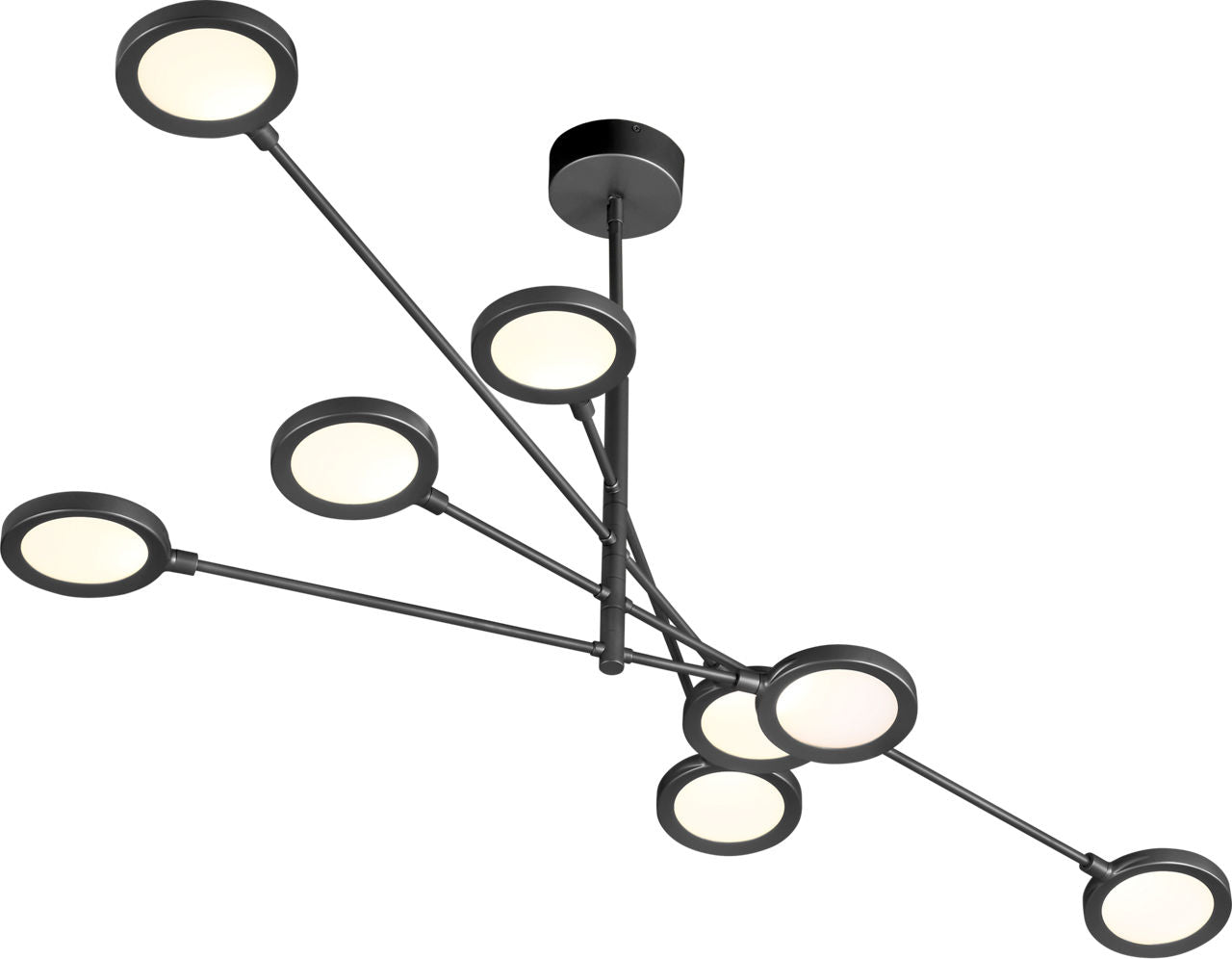 Spectica 8 Chandelier Acrylic Matte Black 3000K 90 CRI LED 3000k 120v