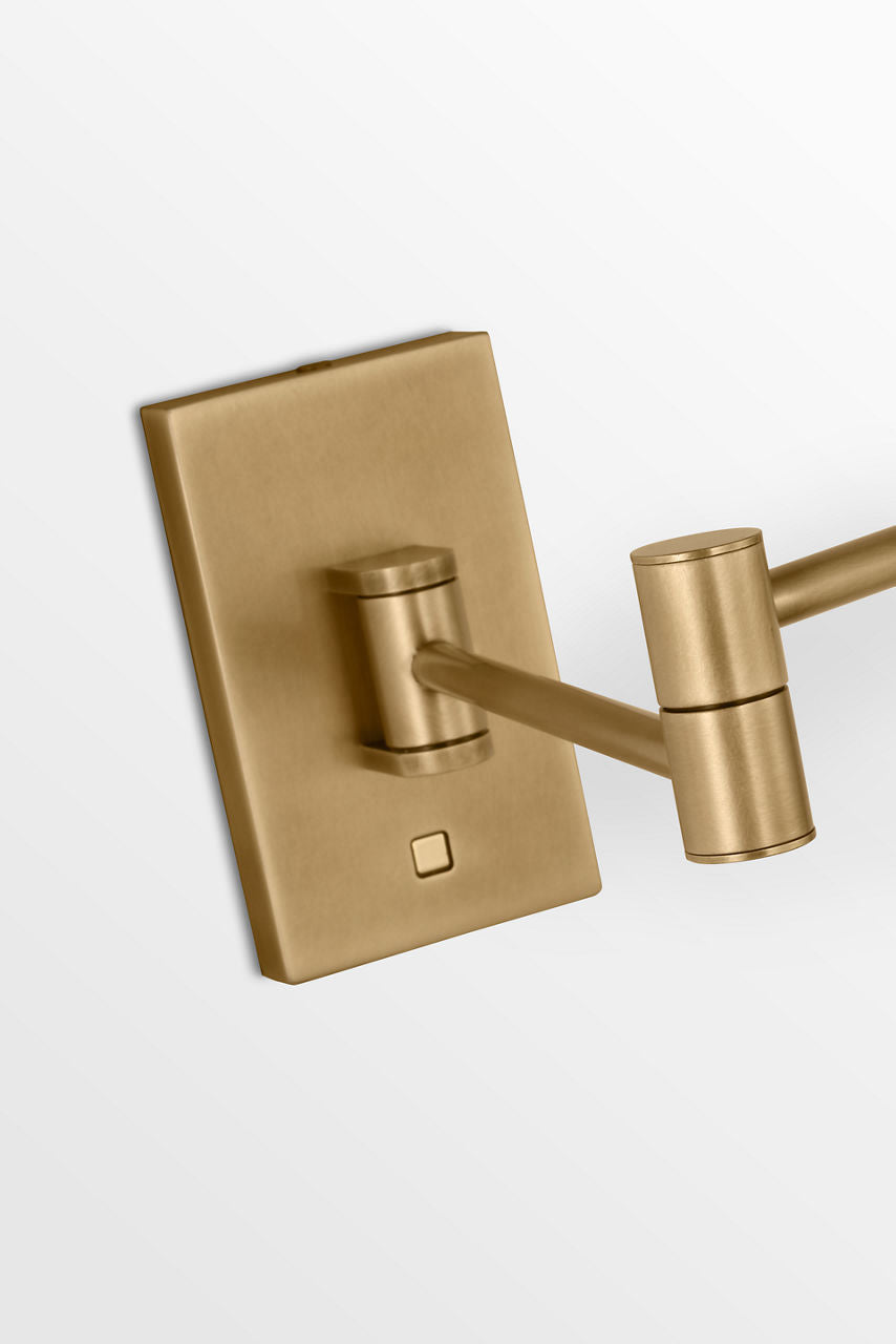 Spectica Small Task Sconce Plated Brass 3000K 90 CRI