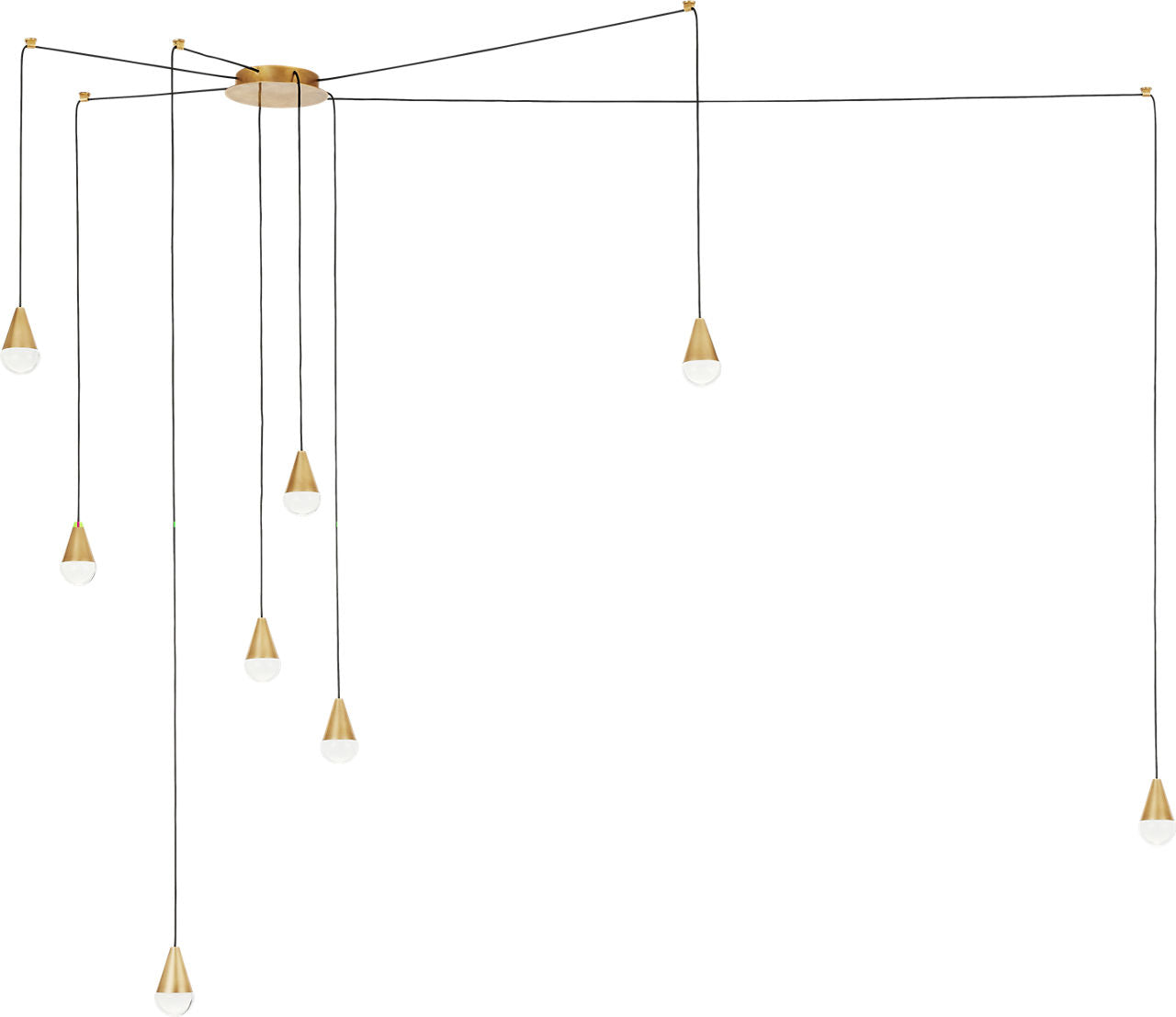 Cupola 27 Light Chandelier Natural Brass Integrated LED 3000K 90 CRI 120V