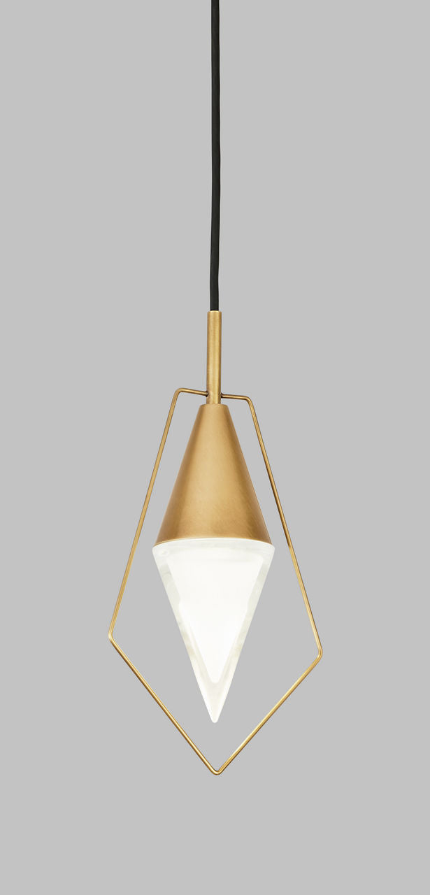 Trellis Pentagon Pendant Accs Pentagon Natural Brass