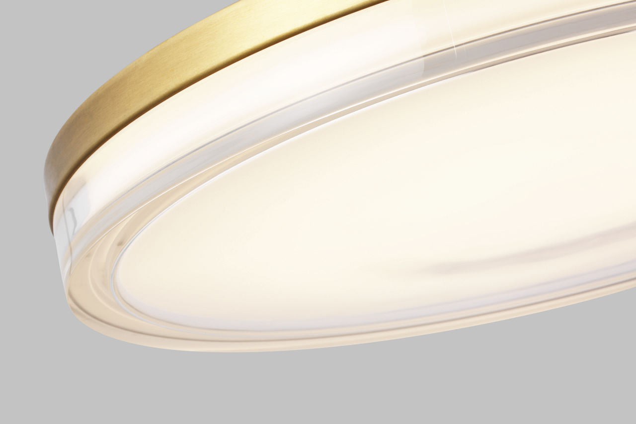 Wyatt Large Pendant Natural Brass 3000K 90 CRI integrated led 90 cri 3000k 120v-277v unv