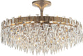 Trillion Large Flush Mount | Hand-Rubbed Antique Brass
