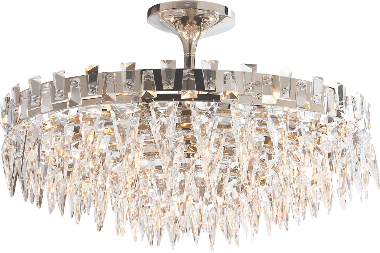 Trillion Large Flush Mount | Polished Nickel