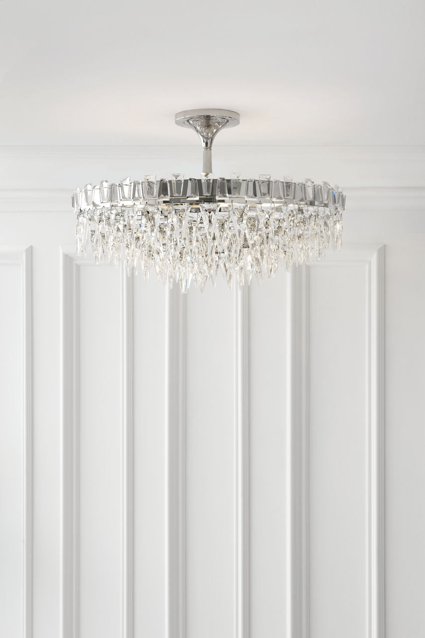 Trillion Large Flush Mount | Polished Nickel