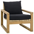 Martin Chair | Teak Frame | Woven Seat | Black Woven Fabric