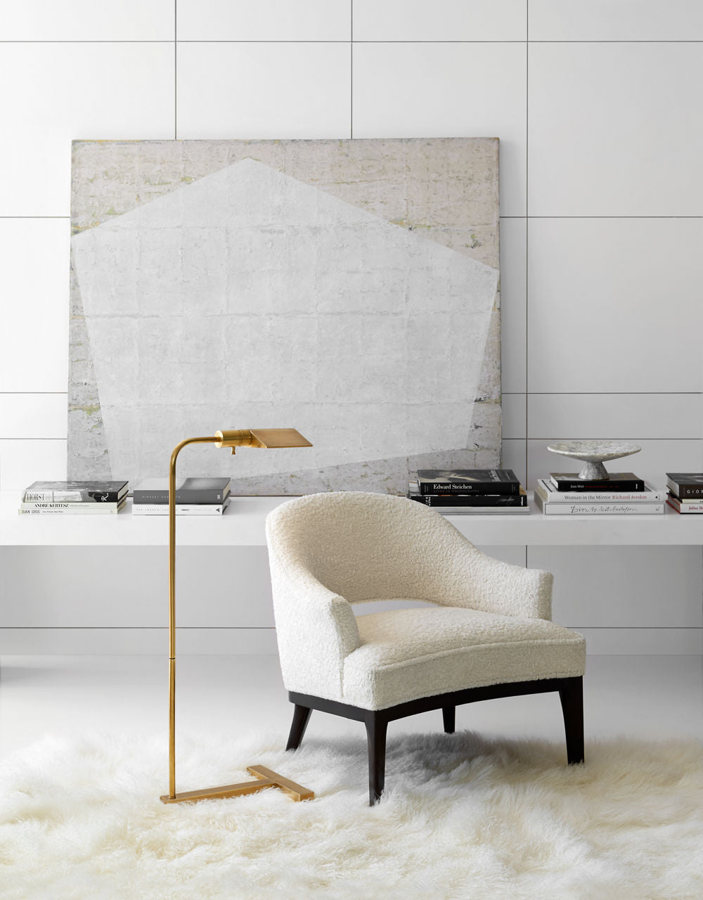 William Pharmacy Floor Lamp | Hand-Rubbed Antique Brass