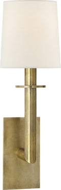 Dalston Sconce | Hand-Rubbed Antique Brass | Linen Shade
