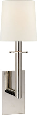 Dalston Sconce | Polished Nickel | Linen Shade