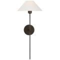Hackney 25" Tail Sconce | Bronze | Linen Shade
