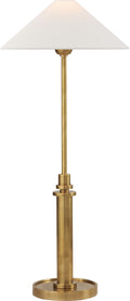 Hargett Buffet Lamp | Hand-Rubbed Antique Brass | Linen Shade