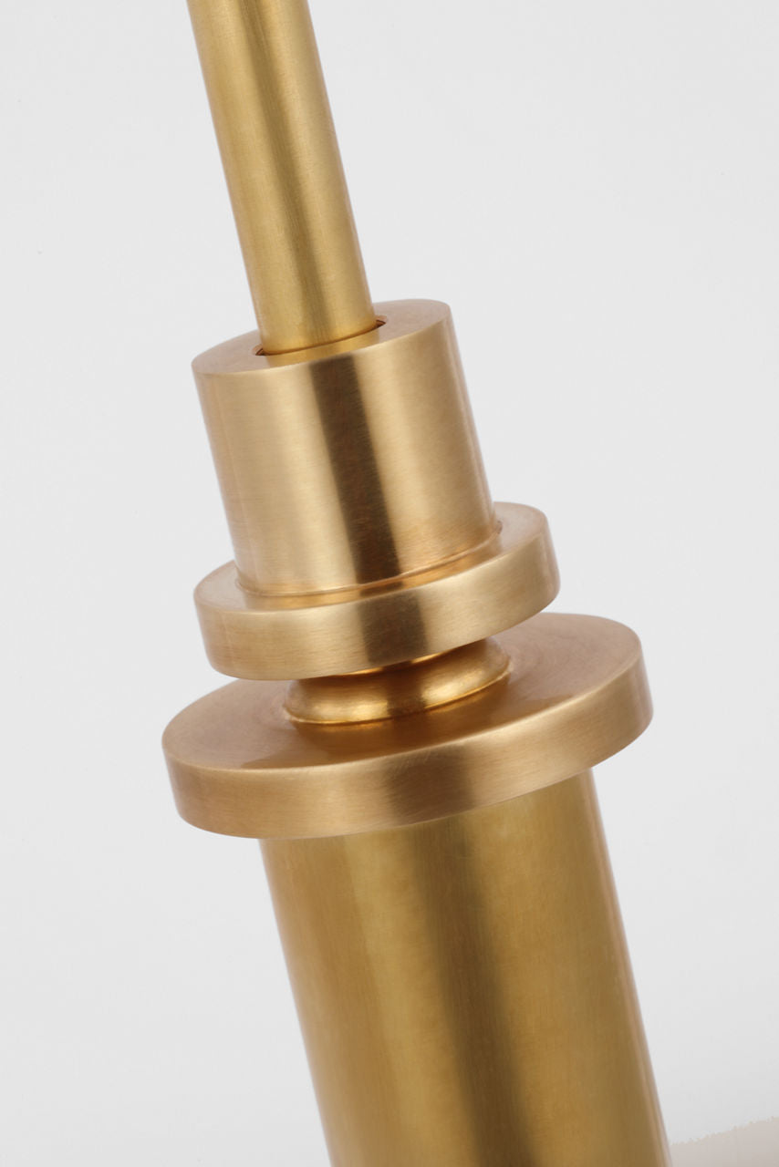 Hargett Buffet Lamp | Hand-Rubbed Antique Brass | Linen Shade