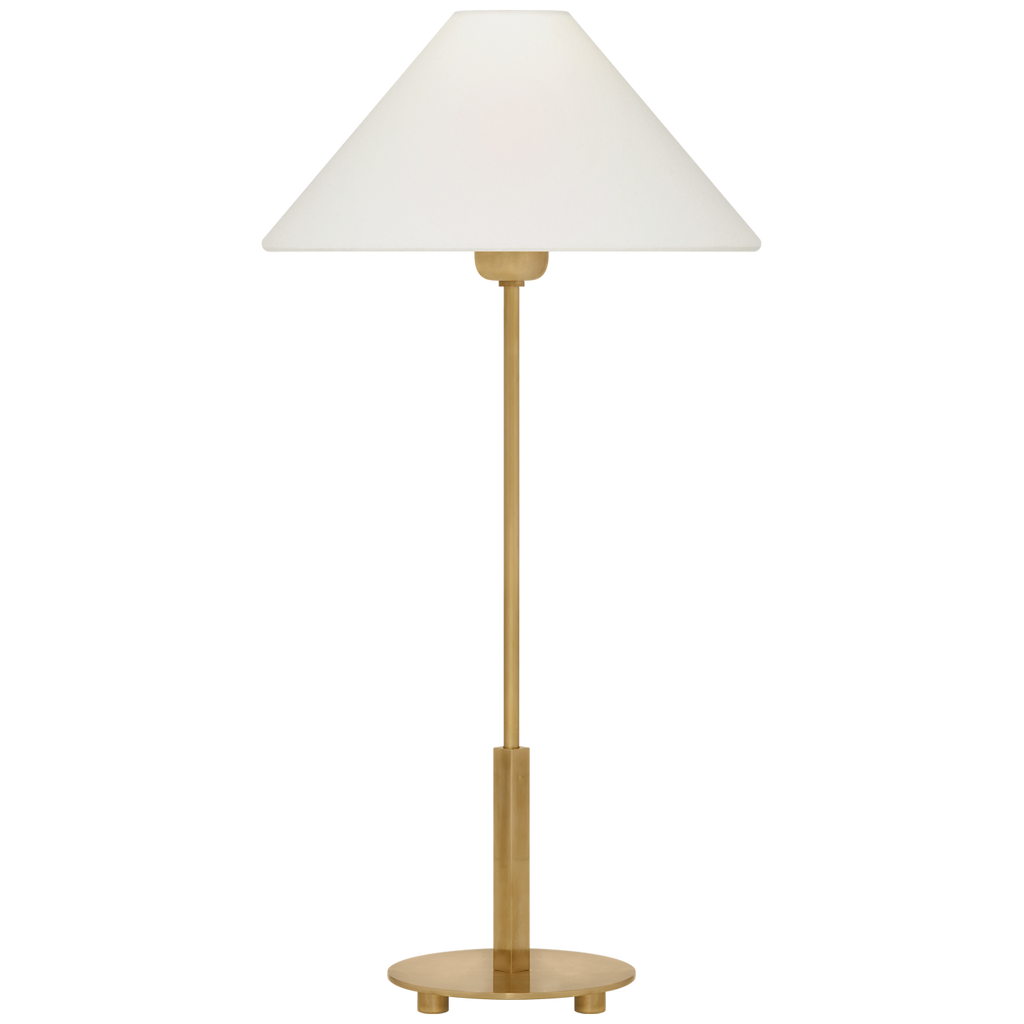 Hackney 24" Cordless Buffet Lamp | Hand-Rubbed Antique Brass | Linen Shade