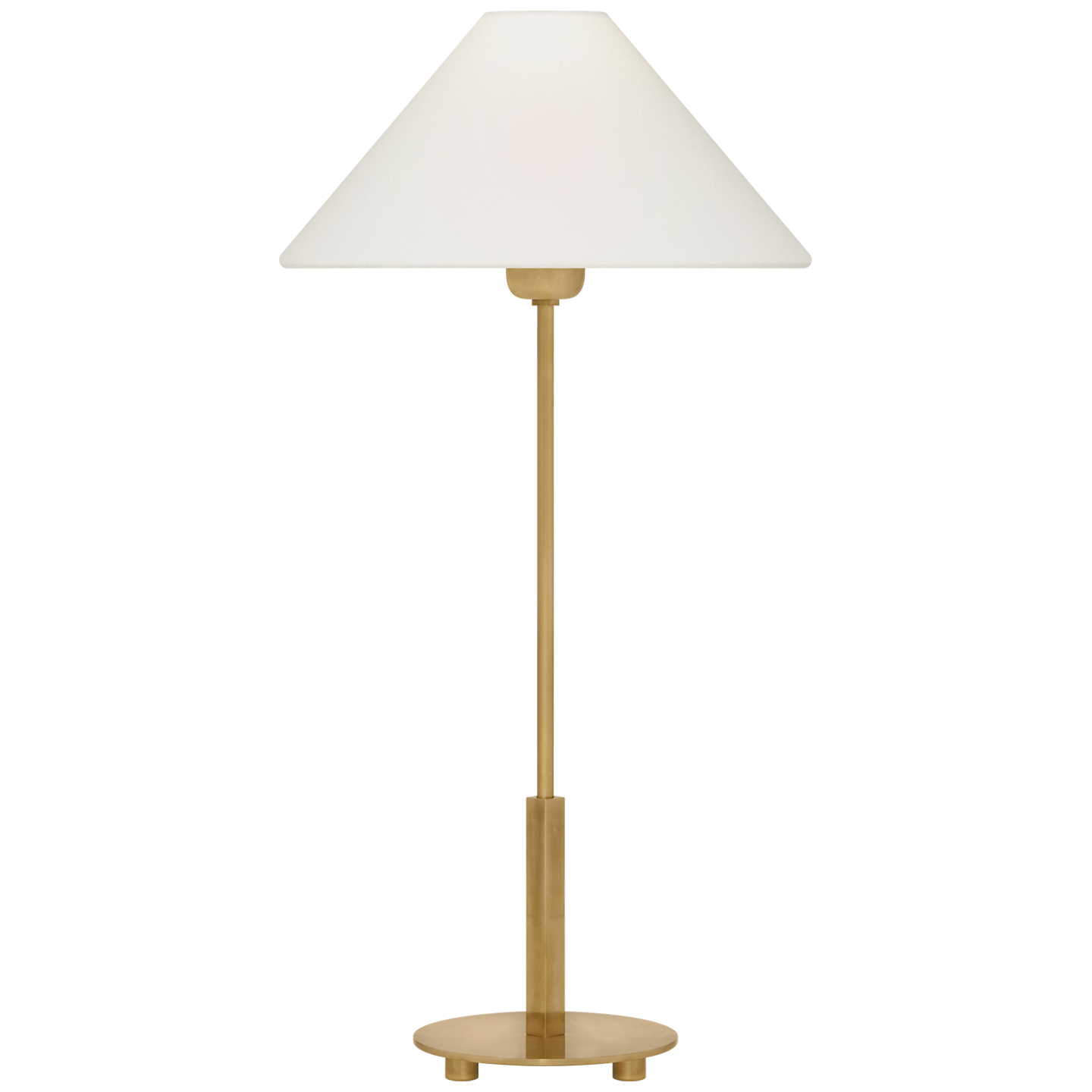 Hackney 24" Cordless Buffet Lamp | Hand-Rubbed Antique Brass | Linen Shade