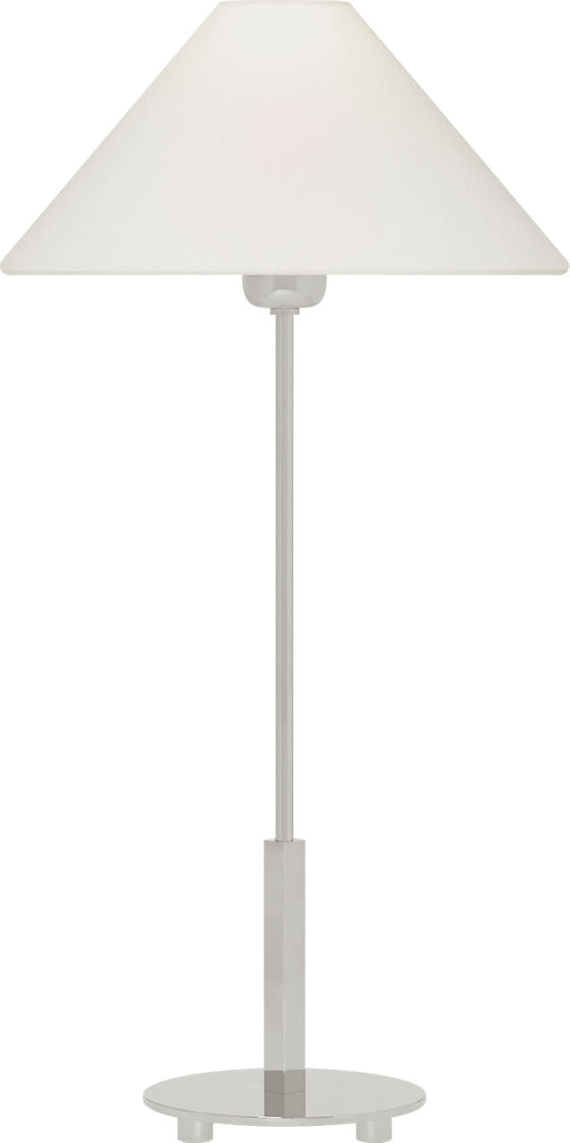 Hackney 24" Cordless Buffet Lamp | Polished Nickel | Linen Shade