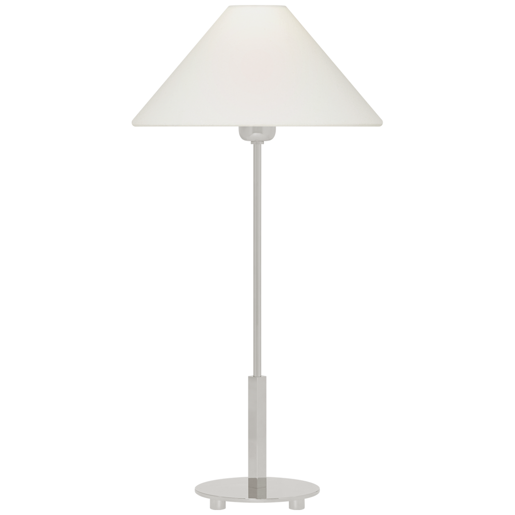 Hackney 24" Cordless Buffet Lamp | Polished Nickel | Linen Shade