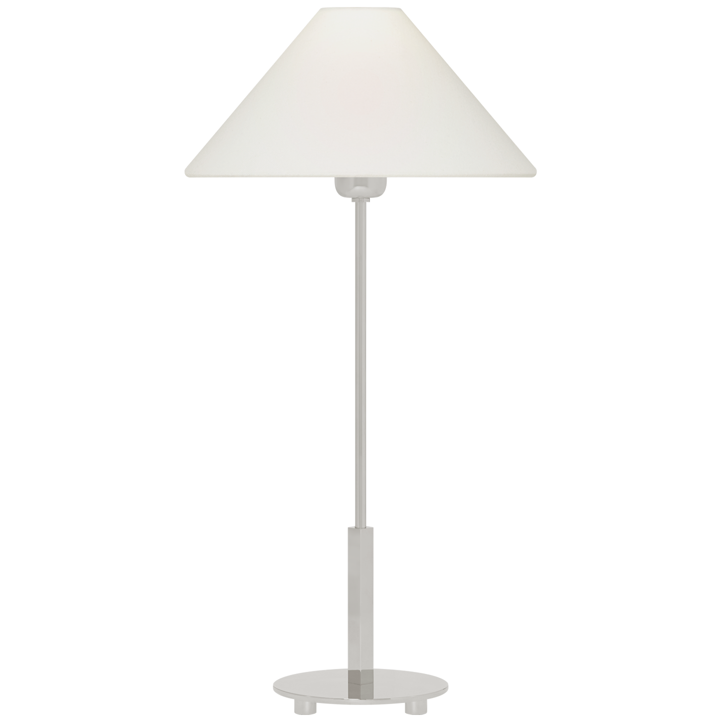 Hackney 24" Cordless Buffet Lamp | Polished Nickel | Linen Shade